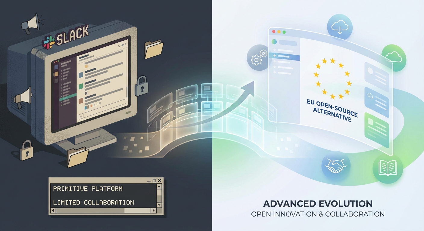 Image of an older slack to a new Open source alternative